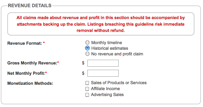 Average revenue details